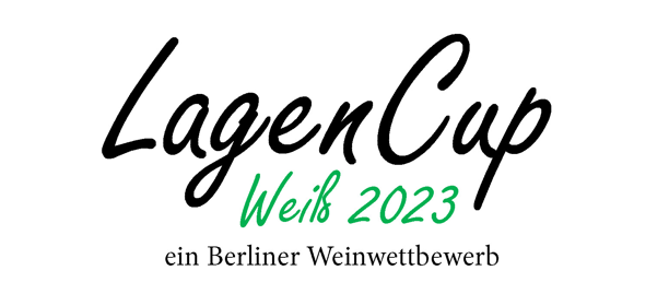 Logo Lagen-Cup Weiß 2023 – ein Berliner Weinwettbewerb