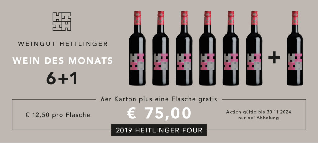 Wein des Monats November 2024: 2019 Heitlinger Four, 7 Flaschen für 75 €