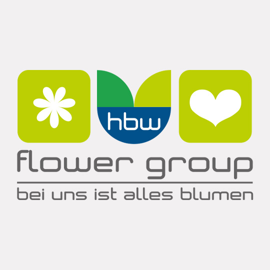 Logo hbw flower group – bei uns ist alles blumen